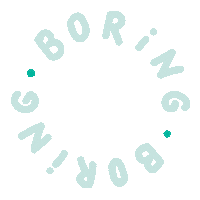 Bored Lettering Sticker by Peexeo