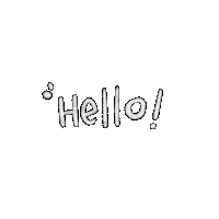 Lettering Hello Sticker