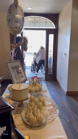 100-Year-Old Grandma Overjoyed by Surprise Birthday Party
