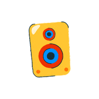 wearekilometro music party fiesta speaker Sticker
