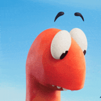 So Awkward Smile GIF by Claynosaurz