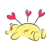 No Love Bear Sticker by Mediamodifier