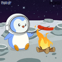 To The Moon Cooking GIF by Pudgy Penguins