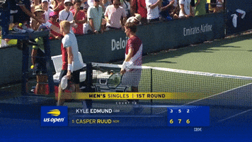 Edmund and Ruud Shake Hands With The Ref