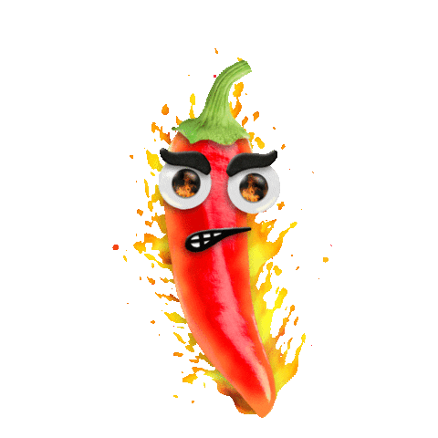 angry chili pepper Sticker by Chris Timmons