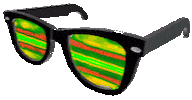 Glasses Shades Sticker by badblueprints