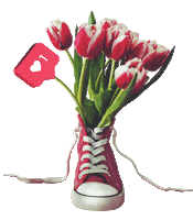 Sneakers Tulips Sticker by Alena Geyzer