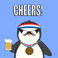 Drunk Happy Hour GIF by Pudgy Penguins
