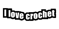 akoga1 i love crochet Sticker