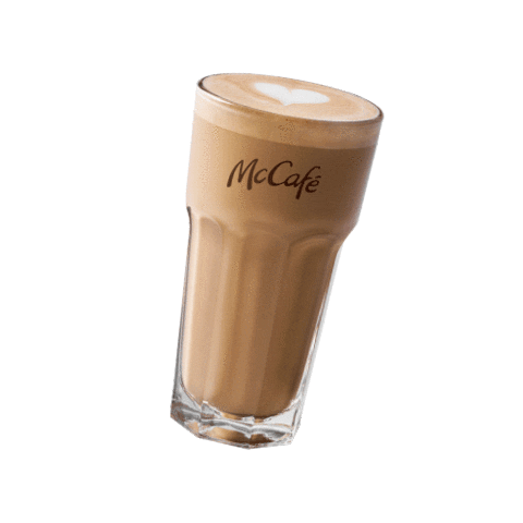 mcdonaldsdanmark giphyupload mcdonalds latte late Sticker