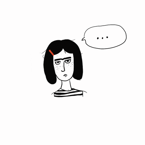 idealoftstudio girl illustration eyes thinking GIF