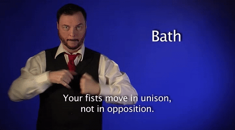 sign language bath GIF by Sign with Robert