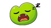 Tired Sticker Sticker by Anime Punchline