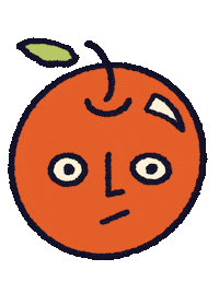 Orange Apple Sticker