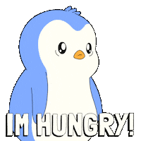 Hungry Lets Eat Sticker by Pudgy Penguins