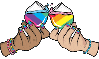 Friends Rainbow Sticker by Craft Graphics