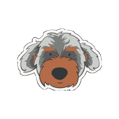 Bernedco happy dog face sweet Sticker