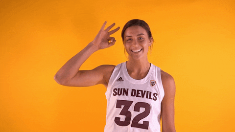 Happy Womens Basketball GIF by Sun Devils