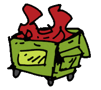 Fire Trash Sticker