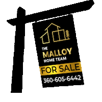 themalloyhometeam for sale home for sale yard sign logan malloy Sticker