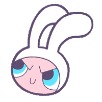 bunny bubbles Sticker