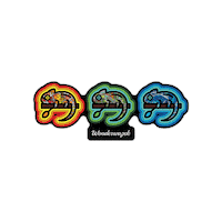 Sticker Chameleon Sticker by Wonderwazek