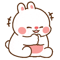Bunny Laughing Sticker by Tonton Friends
