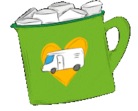 Mug Camping Sticker by _wecg