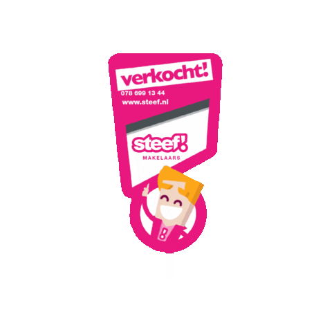 Logo Verkocht Sticker by Steef! Makelaars