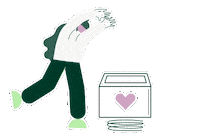 Heart Love Sticker by NehNah