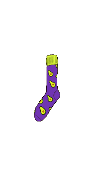 Liminamioka purple avocado socks sock Sticker