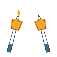TourismeLourdes candles lourdes procession spirituel Sticker