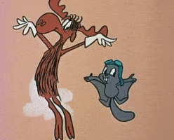 flying rocky and bullwinkle GIF