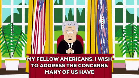 serious bill clinton GIF by South Park 