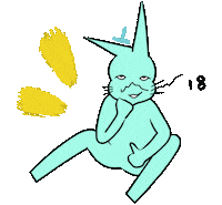 Rabbit Wow Sticker