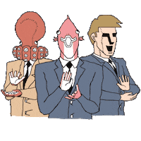 Cartoon Fish Sticker by Minto Inc.