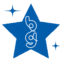 Blue Star Sticker by Bubblegum Balloons