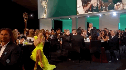 Kaley Cuoco Kiss GIF by Emmys