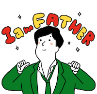 Coffee Father Sticker by blanco_COFFEE