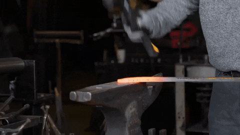 TOUGHBUILT giphygifmaker hammer sparks blacksmith GIF