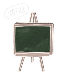 Notice Blackboard Sticker