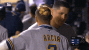 Orlando Arcia Hug GIF by Milwaukee Brewers