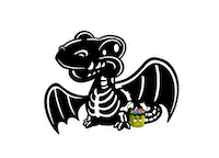 T-Rex Halloween Sticker by Autumn Oaks