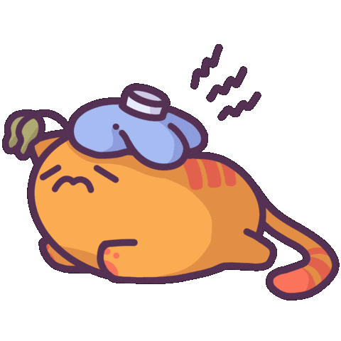 Sick Cat Sticker by Castaways