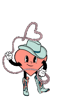 Heart Cowboy Sticker by Latinas Poderosas