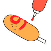 Hotdog Ok Sticker by littletempodesign