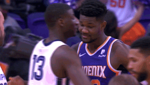 deandre ayton handshake GIF by NBA