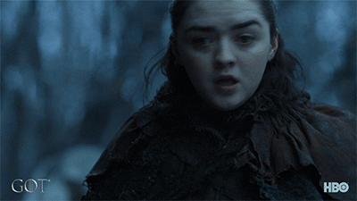 scared arya stark GIF by Game of Thrones