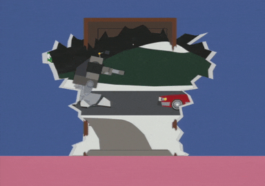 robot destroy GIF by South Park 