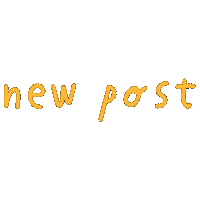 New Post Calligraphy Sticker